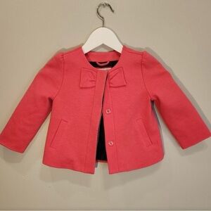 Janie and Jack Pink Bow Accent Jacket